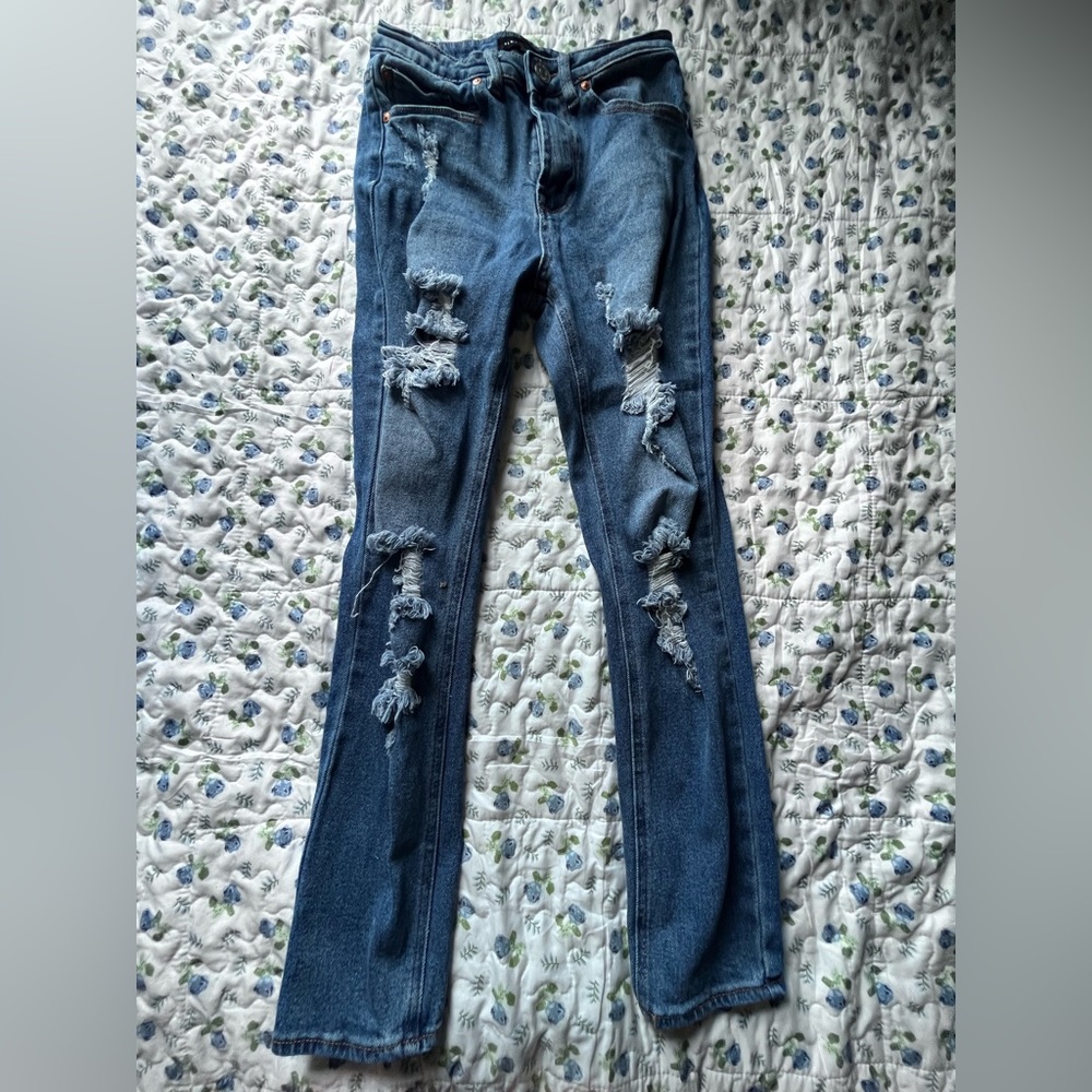 Ripped blue jeans from Rue21.